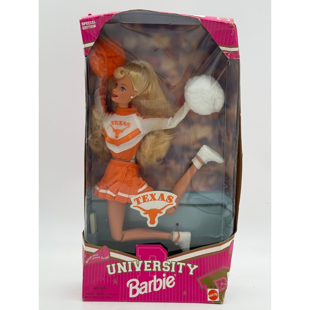 Vintage 1996 University Barbie University of Texas Longhorns Cheerleader 17792